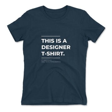 Designer Tshirt Womens T-Shirt in Midnight Navy color